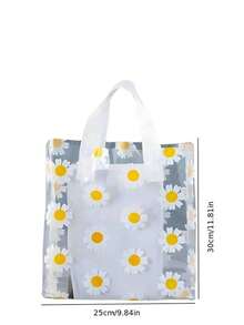 向日葵印花手提包，礼品挎包，透明塑料手提包，可重复使用的礼品袋，简约透明购物手提包，礼品袋，购物，旅行，厨房收纳，适合外出携带，简约精美的礼品袋，适合婚礼场合，适合送礼，节日礼物必备日常包包，节日礼品用品派对装饰，派对用品，派对用品，购物袋，节日用品 - 彩色 - 查看 5