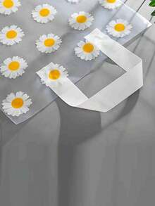 向日葵印花手提包，礼品挎包，透明塑料手提包，可重复使用的礼品袋，简约透明购物手提包，礼品袋，购物，旅行，厨房收纳，适合外出携带，简约精美的礼品袋，适合婚礼场合，适合送礼，节日礼物必备日常包包，节日礼品用品派对装饰，派对用品，派对用品，购物袋，节日用品 - 彩色 - 查看 4