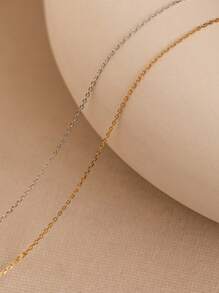 QWNHONEY 1pc  With Gold Stainless Steel Ankle For Women Suitable For Daily Wear And Beach - Gold - View 3