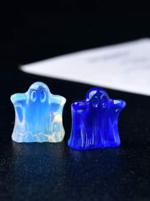 3cm/1.18in Natural Crystal Carved Ghost, Healing Stone Gift For Home Decor, Holiday Gift, Meditation Ornament