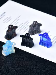 3cm/1.18in Natural Crystal Carved Ghost, Healing Stone Gift For Home Decor, Holiday Gift, Meditation Ornament