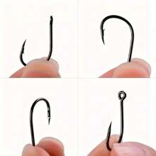 3-12# Ise-Ni Barb Fish Hook Set, Fishing Gear With A Box - Black - View 6