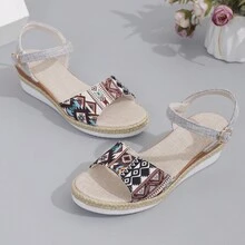 Giày sandal nữ hở mũi gót nhọn mới, cỡ lớn, mùa xuân/hè - Xám - Xem 6