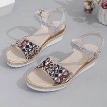 Giày sandal nữ hở mũi gót nhọn mới, cỡ lớn, mùa xuân/hè - Xám - Xem 7