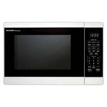 Sharp SMC1461HW 1.4 Cu. Ft. White Countertop Microwave Oven - Black - View 2