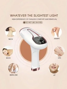 SOKANY Epilator sin dolor, dispositivo de depilación láser, depilación IPL para mujeres y hombres, dispositivo 3 en 1 para eliminación permanente de vello en casa con 5 niveles, 999,990 destellos actualizados, depilador para todo el Body, axilas, espalda, piernas, brazos, cara y línea de bikini, con cable, reduce el crecimiento del cabello - Tipo de Enchufe A USA (110-127V) - Ver 7