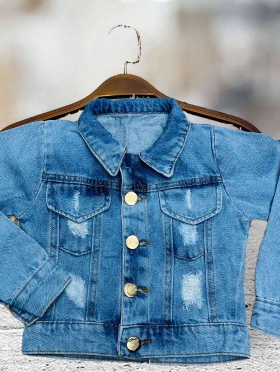 Young Girls Denim Jackets & Coats - 淺色水洗藍 - 查看 1