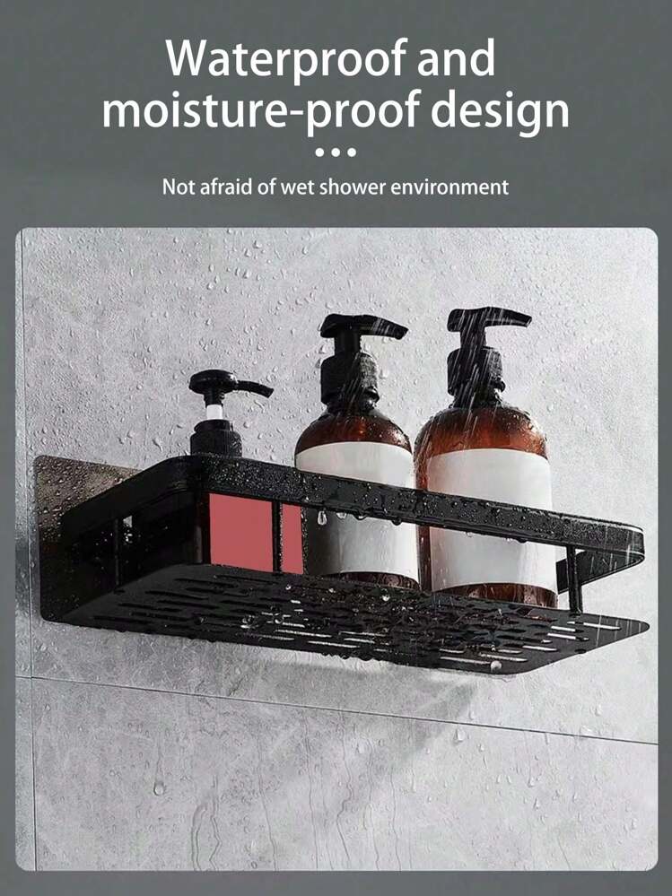 1 件加厚免钻浴室盥洗室梳妆台壁挂式置物架 - 彩色 - 查看 7