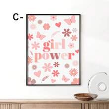 1 pieza Cartel de lienzo, Arte moderno, Letrero de madera para guardería, Decoración de guardería ideal para niñas: "Girl Power" en estilo boho, Regalo ideal para dormitorio, sala de estar, pasillo, arte de pared, decoración de paredes, decoración de otoño, decoración de habitación, sin marco, arte de pared, murales decorativos, decoración del hogar, arte del póster - Multicolor - Ver 11