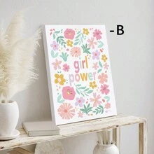 1 pieza Cartel de lienzo, Arte moderno, Letrero de madera para guardería, Decoración de guardería ideal para niñas: "Girl Power" en estilo boho, Regalo ideal para dormitorio, sala de estar, pasillo, arte de pared, decoración de paredes, decoración de otoño, decoración de habitación, sin marco, arte de pared, murales decorativos, decoración del hogar, arte del póster - Multicolor - Ver 9