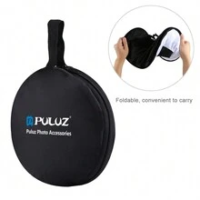 PULUZ 45cm Round Style Macro And Portrait Softbox SpeedLite Flash Light Foldable Diffuser - Black - View 6