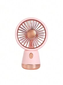 AOYI 1 pieza Ventilador de escritorio mini recargable de 3 velocidades ajustables de 500mAh con cable de carga