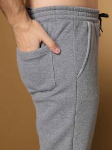 Men Hoodie & Sweatshirt Co-Ords - Màu xám đen - Xem 10