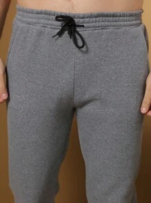 Men Hoodie & Sweatshirt Co-Ords - Màu xám đen - Xem 9