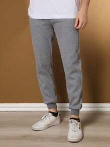 Men Hoodie & Sweatshirt Co-Ords - Màu xám đen - Xem 8