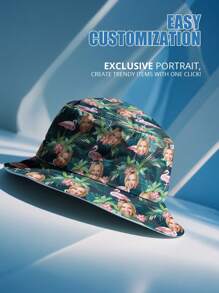 1pc Custom Face Unisex Bucket Hat, Personalized Bucket Hat, Custom Unisex Bucket Hat With Face, Custom Summer Hat For Party, Custom Bucket Hat, Custom Wide Brim Outdoor Summer Cap, Bachelor Party Gift, Valentine Gift, Birthday Gift, Mother's Day Gift, Father's Day Gift, Best Friend Gift, Gift For Mom/Dad, Gift For Her/Him/Girlfriend/Boyfriend, Unique, Customized, Ideal Gifts For Him, Ideal Gifts For Her, Her, Boyfriend, Girlfriend, Family, Friends, Travel Accessories, Travel Accessories