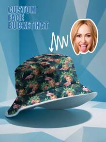 1pc Custom Face Unisex Bucket Hat, Personalized Bucket Hat, Custom Unisex Bucket Hat With Face, Custom Summer Hat For Party, Custom Bucket Hat, Custom Wide Brim Outdoor Summer Cap, Bachelor Party Gift, Valentine Gift, Birthday Gift, Mother's Day Gift, Father's Day Gift, Best Friend Gift, Gift For Mom/Dad, Gift For Her/Him/Girlfriend/Boyfriend, Unique, Customized, Ideal Gifts For Him, Ideal Gifts For Her, Her, Boyfriend, Girlfriend, Family, Friends, Travel Accessories, Travel Accessories