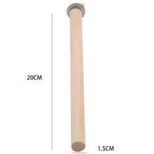 1入木製鸚鵡章魚立柱，鳥類立柱，木製棲息立柱，磨爪棒 - 米色 - 查看 19