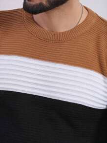 Men Sweaters - 黑與白 - 查看 6
