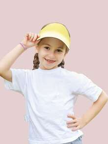 Kids' Sun Hat Outdoor Sun Protection Cap With Visor Suitable For Boys And Girls - Yellow - View 2