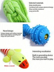 10pcs/Set Rope Dog Chew Toys For Large & Medium Breeds, Tough Teething Toys - Multicolor - View 4