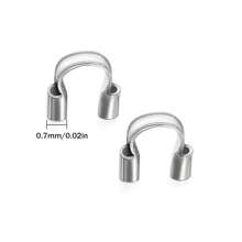 20pcs Stainless Steel Wire Guardian Wire Cable Protector U Shape Wire Guard Loops For Earring Bracelet Jewelry DIY Crafts Making - U-shaped Positioning Tube - View 7