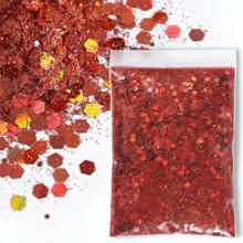 50克全息混合六边形粗粒银色亮片美甲亮片，0.2毫米/1毫米/3毫米激光闪亮薄片，美甲装饰 - 彩色 - 查看 24