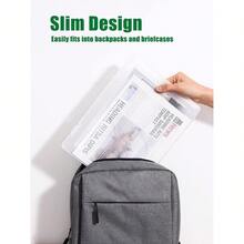 LSTUSA 4 Pack A4 File Portable Project Case  Plastic Storage Box For 8.5" X 11" Letter Paper  Scrapbook Paper Storage Boxes Documents Magazines Holder (Inner Size 12.2 X 8.9 X 0.7 In) - 彩色 - 查看 5