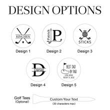 "Best Dad By Par", 父親節高爾夫禮物，個性化1件高爾夫禮物，來自團隊的禮物，適用於爺爺，叔叔，5件高爾夫木夾頭收納盒