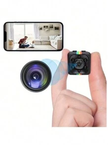 Compact HD Mini Night Vision Motion Detection USB Rechargeable Camera For Indoor Security And Babysitter Monitoring - Black - View 2