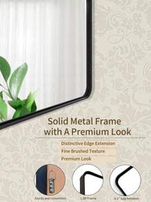 1入22" x 30"黑色金屬框架浴室牆鏡，梳妝臺矩形圓角鋼化玻璃鏡，清晰反射，現代農舍風格霧黑色 - 22inch*30inch - 查看 5