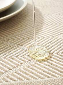 1pc Water Repellent Rectangular Tablecloth, Multiple Sizes Available, Suitable For Daily Home, Restaurant, Kitchen Decor, Holiday Gatherings, Banquets, Weddings, And Hotel Decor - Coffee Brown - View 2
