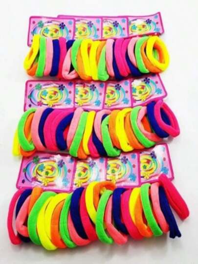 Z.W BIJUX - KiT 72 Elástico de Cabelo feminino Xuxinha rabicó para cabelo Atacado/rabico meio