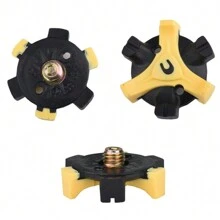 kaiersn 30入組軟式高爾夫鞋釘金屬螺紋釘頭代替品，附帶扳手工具 - 黃色 - 查看 8