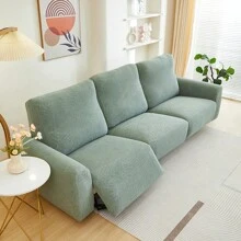 4pcs/6pcs/8pcs Water-Resistant Embossed Big Tree Leaf Pattern Sofa Chair Cover, High Elasticity Sofa Slipcover, Stain And Scratch Resistant, All Seasons General, Decorative For Living Room Furniture - Green - View 7