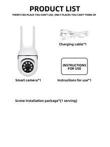 8MP 5MP 3MP 2MP 高清 1080P，双频 2.4G+5GWIFI 和 2.4GWIFI 可选配置室外室内摄像机、无线 WIFI 摄像机、监控摄像机、PTZ 摄像机、智能室外室内 PTZ 监控摄像机 - 白色 - 查看 9