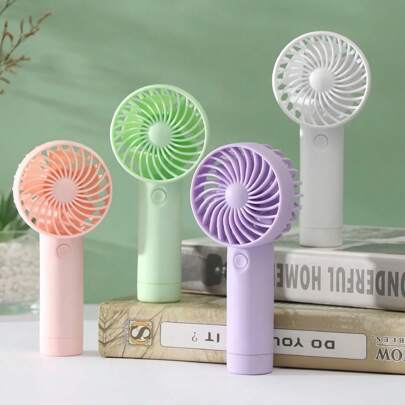 1 Pc Summer Handheld Fan 3-Speed Silent USB Rechargeable Portable Mini Electric Fan For Indoor And Outdoor Use