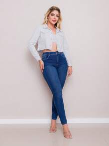 Women Denim Jackets & Coats - trắng - Xem 1