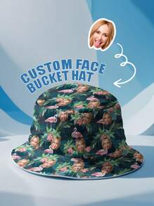 1pc Custom Face Unisex Bucket Hat, Personalized Bucket Hat, Custom Unisex Bucket Hat With Face, Custom Summer Hat For Party, Custom Bucket Hat, Custom Wide Brim Outdoor Summer Cap, Bachelor Party Gift, Valentine Gift, Birthday Gift, Mother's Day Gift, Father's Day Gift, Best Friend Gift, Gift For Mom/Dad, Gift For Her/Him/Girlfriend/Boyfriend, Unique, Customized, Ideal Gifts For Him, Ideal Gifts For Her, Her, Boyfriend, Girlfriend, Family, Friends, Travel Accessories, Travel Accessories