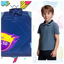 Tween Boys Polo Shirts - Màu xanh lam - Xem 1