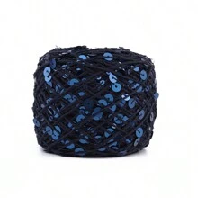 50/Bola 140M Hilo de tejer a mano con 3mm+6mm de lentejuelas, hilo DIY para suéter, sombrero y bufanda de mujer - Multicolor - Ver 31