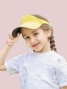 Kids' Sun Hat Outdoor Sun Protection Cap With Visor Suitable For Boys And Girls - Yellow - View 1
