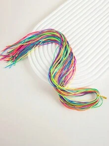 10pcs Hair Braids Assorted Gradient Color Hair Wrap String DIY Braid Hair Accessories Hair Jewelry Gifts For Girl And Teen Girls - Multicolor - View 3