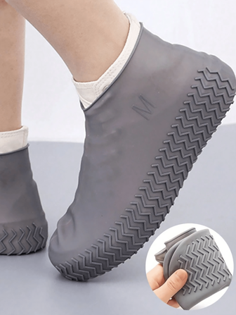 1pair, Rubber Rain Boot Overshoes For Outdoor Use Silicone Waterproof Shoe Covers Rainy Day Shoe Cover Reusable Non-Slip Rain Boots, Stay Dry And Protected, Waterproof Shoe Covers And Women! Outdoor Rainy Shoe Covers Waterproof Shoe Cover, Anti Slip Waterproof Cover, Silicone Rubber Rain Shoe Cover, 1 Pair Reusable Silicone Shoe Covers, Waterproof, Back To School Supplies Summer Cooling,Beach,Travel