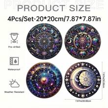 1pc, Đồ trang trí cửa sổ bằng acrylic nhuộm màu 5D giả, Tấm acrylic huyền bí, Đồ trang trí mặt trời hình tròn theo phong cách huyền bí, Đồ trang trí nhà cửa, Đồ trang trí sân vườn, Đồ trang trí treo ngoài trời, Quà sinh nhật cho những người yêu thích huyền bí - Nhiều màu - Xem 16