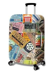 18-32Inch Luggage Cover Elastic Suitcase Cover Travel Case Cover Luggage Love Pattern Anti-Scratch Protector Case Protector Cover Travel Suitcase Cover For 18 To 30 Inch Protective Cover Allover Print Dustproof Cover Trolley Case Luggage Dust Cover Travel Accessories Bag For School School Accessories School Stuff - Multicolor - View 2