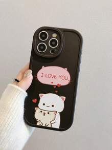 1pc Cute Cartoon Cat Eye Matte Phone Case, Compatible With IPhone & Compatible With Galaxy Models Including Compatible With IPhone 13, 15, 16 Pro Max, 16, 14 And Compatible With Galaxy Phones,International Version, Not The Domestic Version - Multicolor - View 2