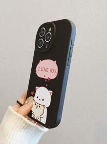 1pc Cute Cartoon Cat Eye Matte Phone Case, Compatible With IPhone & Compatible With Galaxy Models Including Compatible With IPhone 13, 15, 16 Pro Max, 16, 14 And Compatible With Galaxy Phones,International Version, Not The Domestic Version - Multicolor - View 3