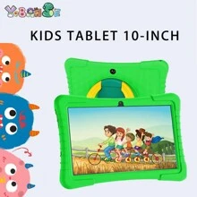 Kids Tablet, 10 Inch Tablet For Kids Android 12 Tablet 2GB 64GB Toddler Tablet APP Preinstalled & Parent Control Children Tablet With WiFi, 8000mAh Battery, Dual Camera(Blue) - Green - View 1