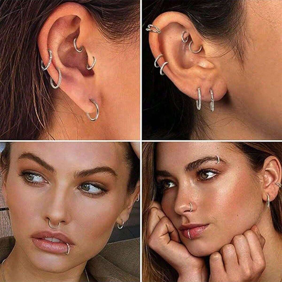 Nose Hoop Conch Double Hoop Conch Ring Double Hoop Conch Piercing
